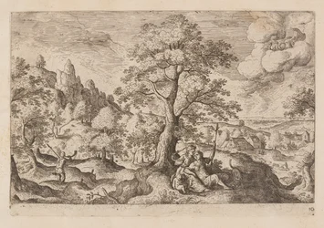 Tavle 10, fra Landskap med scener fra Det gamle og Det nye testamentet og Ovids metamorfoser
