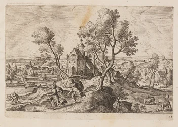 Tavle 14, fra Landskap med scener fra Det gamle og Det nye testamentet og Ovids metamorfoser
