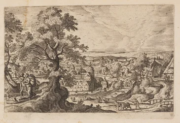 Tavle 16, fra Landskap med scener fra Det gamle og Det nye testamentet og Ovids metamorfoser