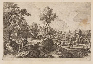 Tavle 6, fra Landskap med scener fra Det gamle og Det nye testamentet og Ovids metamorfoser
