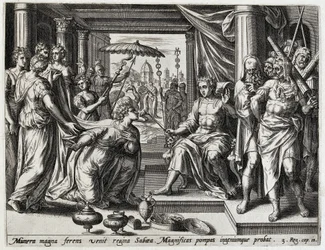 Salomo ontangt de koningin van Seba Geschiedenis van Salomo (serietittel) The History of King Salomon (...) (serietittel) Skatten til den hellige historien til det gamle testamentet, valgt med de mest utmerkede bilder uttrykt i denne kunsten