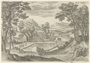 Utsikt over Boitsfort Hooch bootfoort (tittel på objekt) Utsikt fra nærheten av Brussel (serietittel)