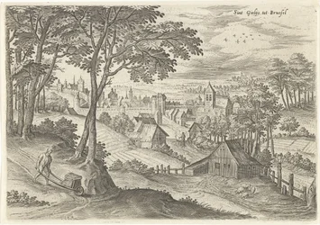 Utsikt over Saint-Gilles Sint Gielijs til Brussel (tittel på objekt) Severdigheter fra Brussel-området (serietittel)