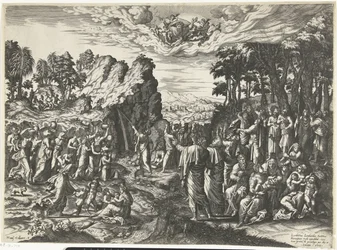 Moses slår vann ut av fjellet