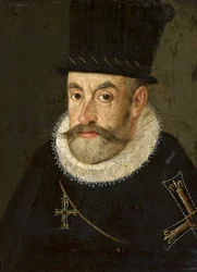 Norsk: Portrett av erkehertug Maximilian III av Habsburg (1558–1618) i kostymet til stormesteren av Den tyske orden (polsk). Portrett av erkehertug Maximilian III av Østerrike (1558–1618).
