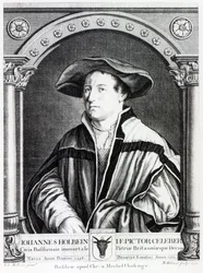 Hans Holbein den yngre, gravert av Bartholomaus Huebner, 1790