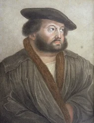 Portrett av Hans Holbein (14978-1543) gravert av Francesco Bartolozzi (1727-1815)