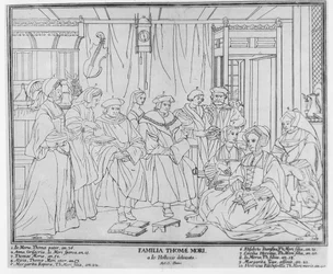 Familien til Thomas More (1478-1535), kansler i England, gravert av Christian de Mechel (1737-1817) 1787 (se 131242)