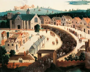 Henry VIII ankommer Field of the Cloth of Gold, 7. juni