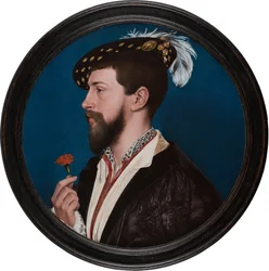 Portrett av Simon George av Cornwall, ca. 1535–40 (blandet teknikk på eik)