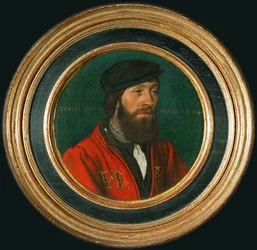 En hoffmann av kong Henrik VIII (maleri på lind)