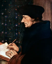 Desiderus Erasmus 1497-1543, nederlandsk humanist og lærd, 1523.