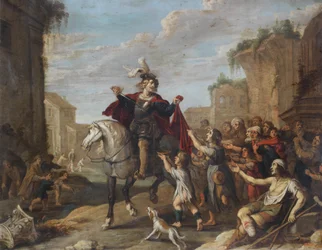 Sankt Martin deler kappen sin