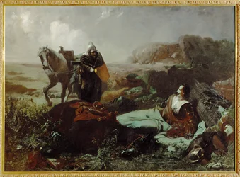 Grev Pappenheims død, general under trettiårskrigen … (maleri på lerret)