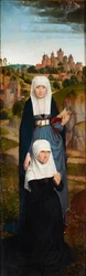 Bedende grunnlegger med helgener