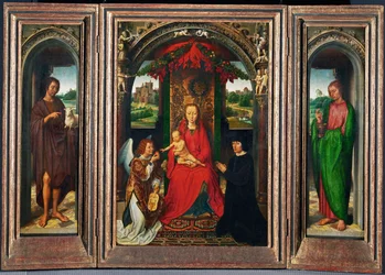 Johannesaltaerchen, lite alter for de hellige døperen Johannes og evangelisten Johannes (maleri på akeved)