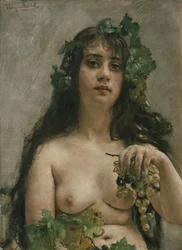 Champagne Girl (olje på lerret)