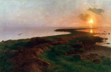 'Solnedgang i en lagune', 1897.