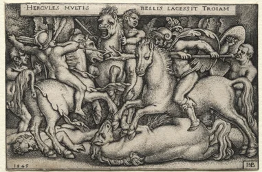 The Labors of Hercules: Hercules Conquering Troy, 1545.