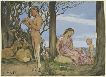 Faun og nymfe