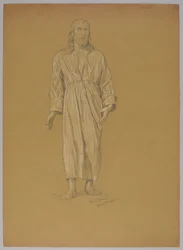 Studie av Kristusfiguren (recto og verso)