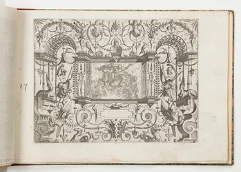 Plate 17, fra Grotteßco på forskjellige måter (Various Grotesques)