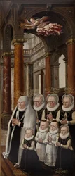Familien til Julius av Brunswick-Lüneburg og Hedwig av Brandenburg. Vinge av epitafaltertavlen