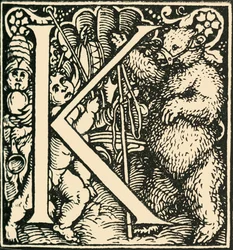 K - An Alphabet av Hans Weiditz, c1520-1521, 1908.