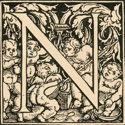 N - An Alphabet av Hans Weiditz, c1520-1521, 1908.