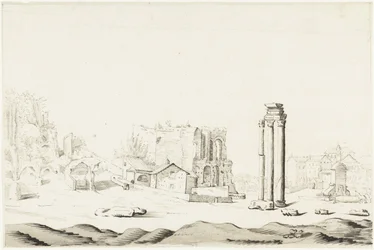 Ruinene av Campo Vaccino i Forum Romanum
