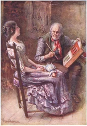 Caleb Plummer and his Blind Daughter, illustrasjon for 