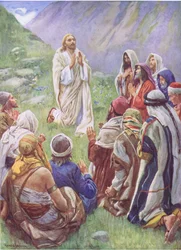 Herre lær oss hvordan vi skal be, illustrasjon fra Pictures That Teach The Crown Series, 1920