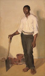 Portrett av en svart gartner, ca. 1905