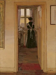 Kjøkkenet (olje på lerret)