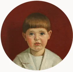 Portrett av James Jewill Hill, Jr (olje på lerret lagt om bord)