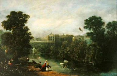 Dronning Victoria og hennes barn (olje på lerret)