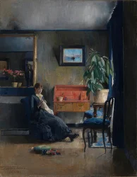 Blått interiør. 1883