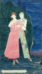 The Playboy of the Western World av J.M Synge (1861-1909), design for Geneva Window