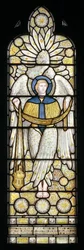Engel med røkelseskar, 1872-73 (farget glass)