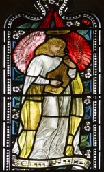 Musical Angel, 1876 (farget glass)