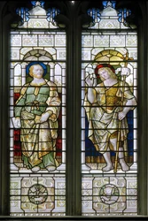 Oxford, Oriel College Chapel, James Powell & Sons, Harry Ellis Wooldridge, St Peter & John The Baptist, 1885