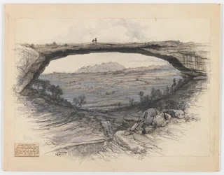 Rainbow Bridge (vask, grafitt og kull på papir)