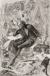 David Copperfield. Illustrasjon av Harry Furniss for Charles Dickens-romanen David Copperfield, fra The Testimonial Edition, utgitt 1910.