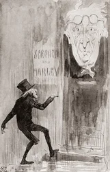 Illustrasjon for A Christmas Carol fra The Christmas Books av Charles Dickens