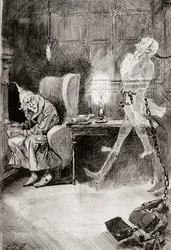Illustrasjon for A Christmas Carol fra The Christmas Books av Charles Dickens