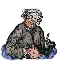 Portrett av Juvenal (Decimus Junius Juvenal) latinsk satirisk poet fra slutten av det 1. århundre. Xylografi av "Chronicles of Nuremberg" av Hartmann Schedel