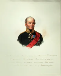 Portrett av Dmitri Vasilyevich Vasilchikov 1778-1859 Fra albumet til de keiserlige hestevaktene, 1846-1849