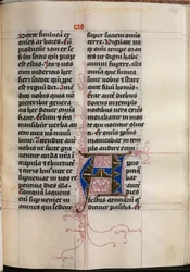 Evangeliebok med evangelistportretter: Dekorert initial