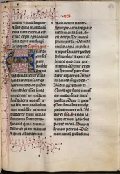 Evangeliebok med evangelistportretter: Dekorert initial