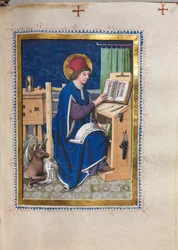 Evangeliebok med evangelistportretter: Saint Luke, 1480-1500.